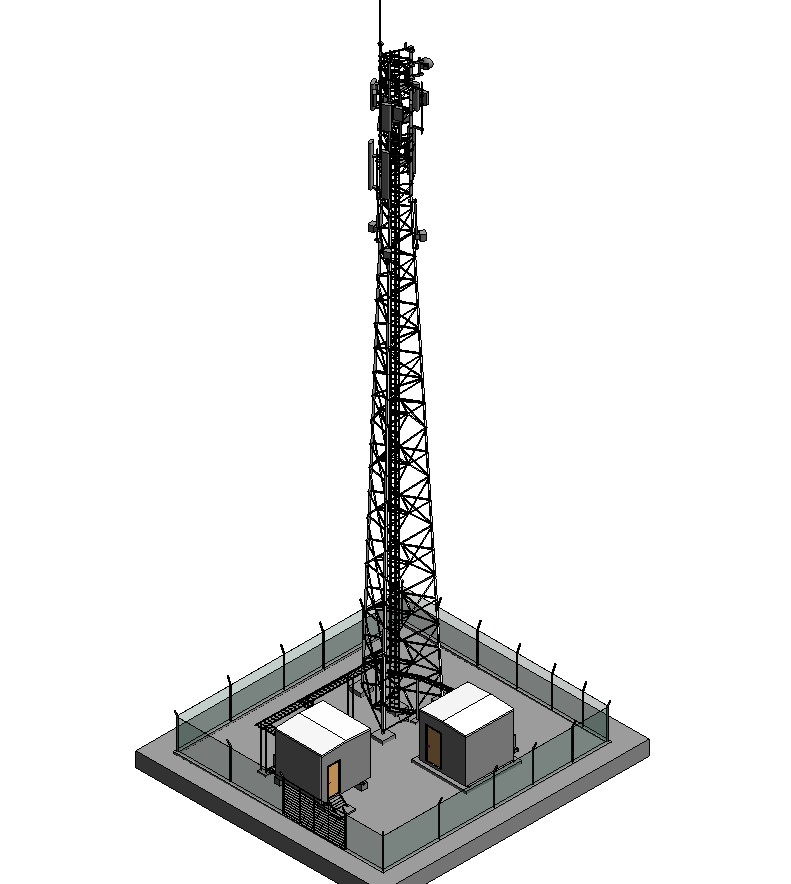 Telecommunication Tower 3D Modeling in Autodesk Revit – image 1