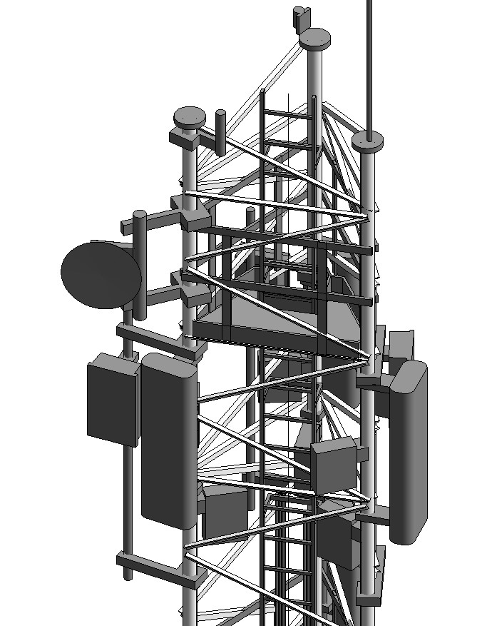 Telecommunication Tower 3D Modeling in Autodesk Revit
