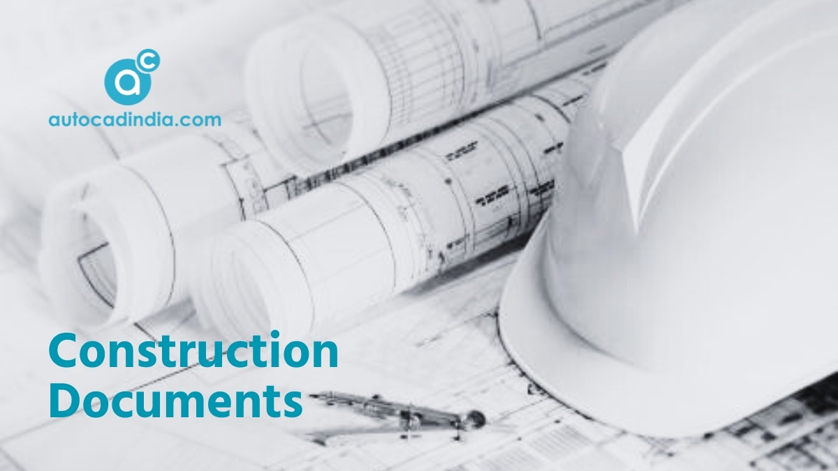 Construction Documents with a white helmet